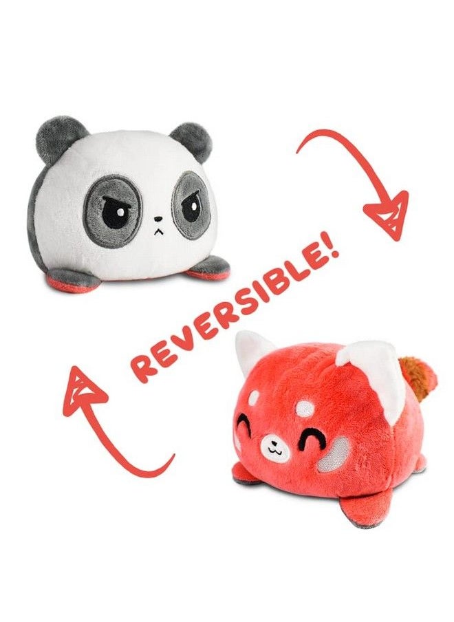 TeeTurtle - The Original Reversible Panda Plushie Red Panda + Panda Cute Sensory Fidget Stuffed Animals That Show Your Mood - Image 1