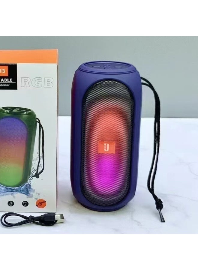 Loquat Bluetooth Speaker With Ambient Light Outdoor Portable Car Home Desktop Subwoofer Small Steel Mini Speaker - Image 1