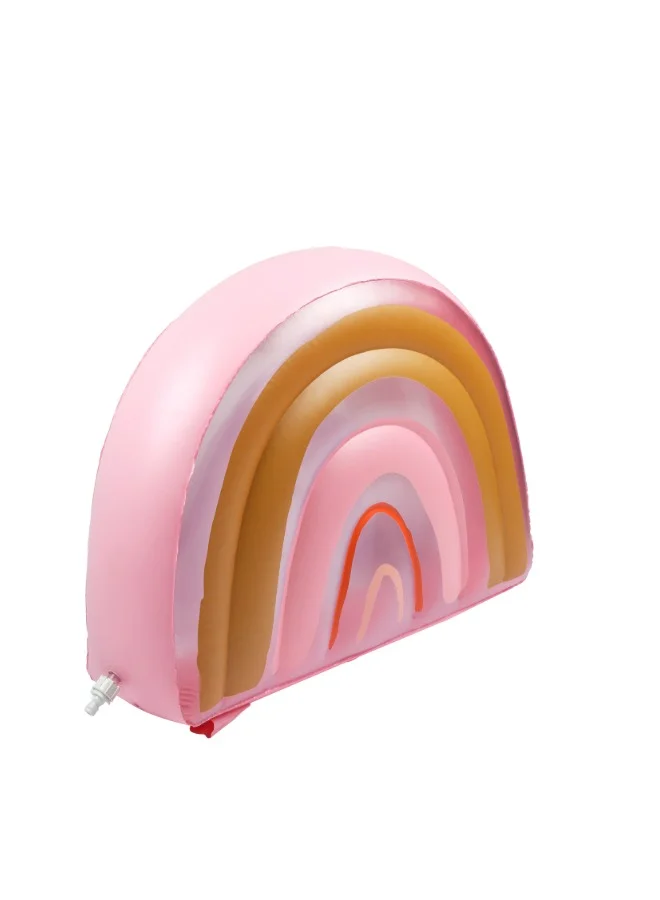 SUNNY LIFE Inflatable Rainbow Sprinkler for Kids – Peachy Pink | Outdoor Water Play Toy | Garden Water Sprinkler | Summer Splash Fun