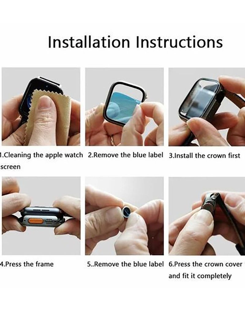 Generic - Protective Changer Case For Apple Watch 41mm Change To Ultra Apple Watch Style Cover With Crown PC Protective Case- Blue - Image 1