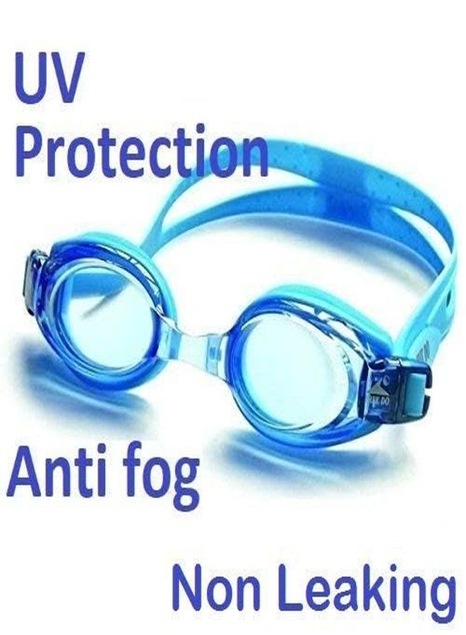 VIHANCO Swimming Goggles with Anti-Fog, UV Protection, Double Straps, Silicone Gaskets, Blue - Image 2