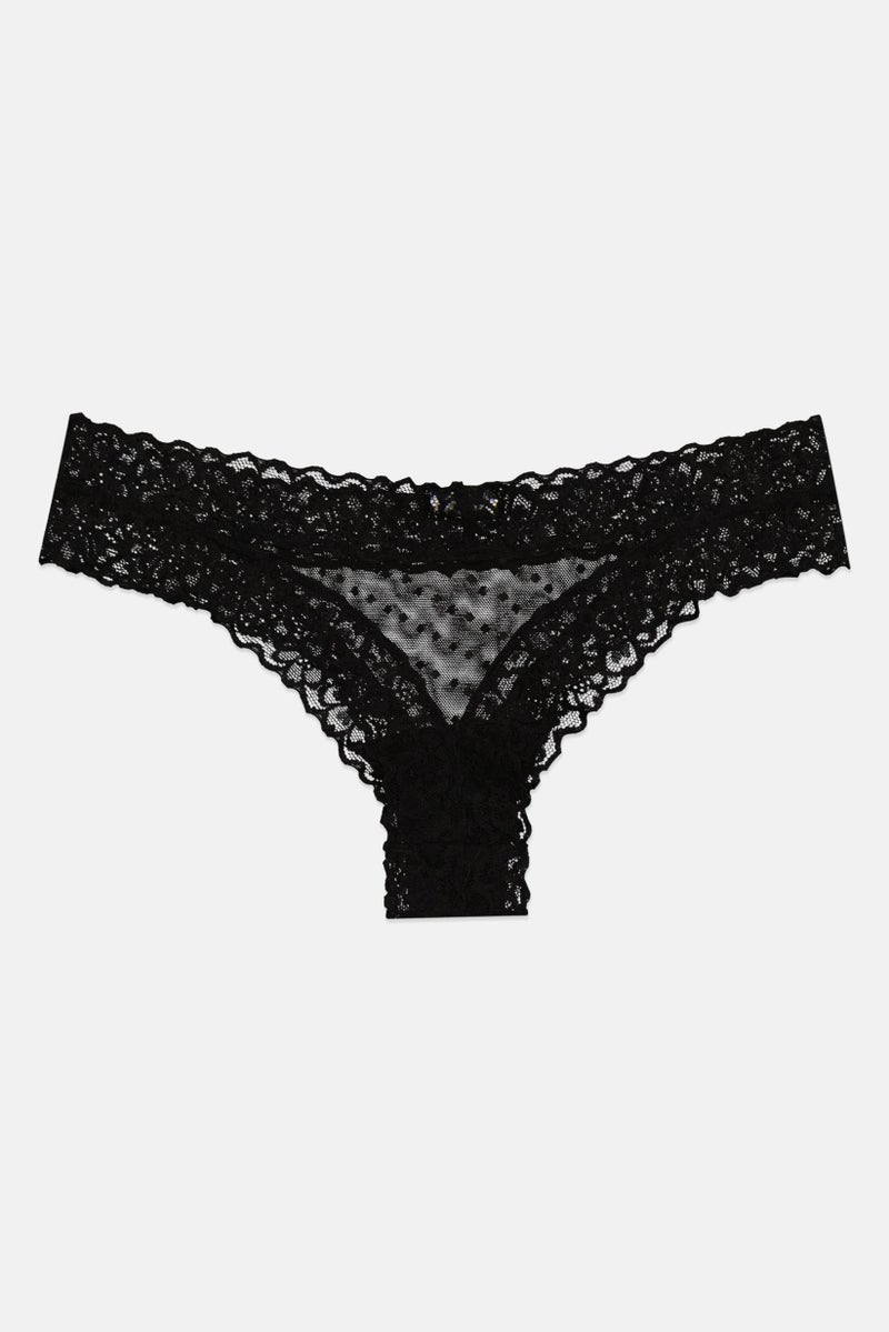 Aerie Women Textured Panty, Black  - Image 2
