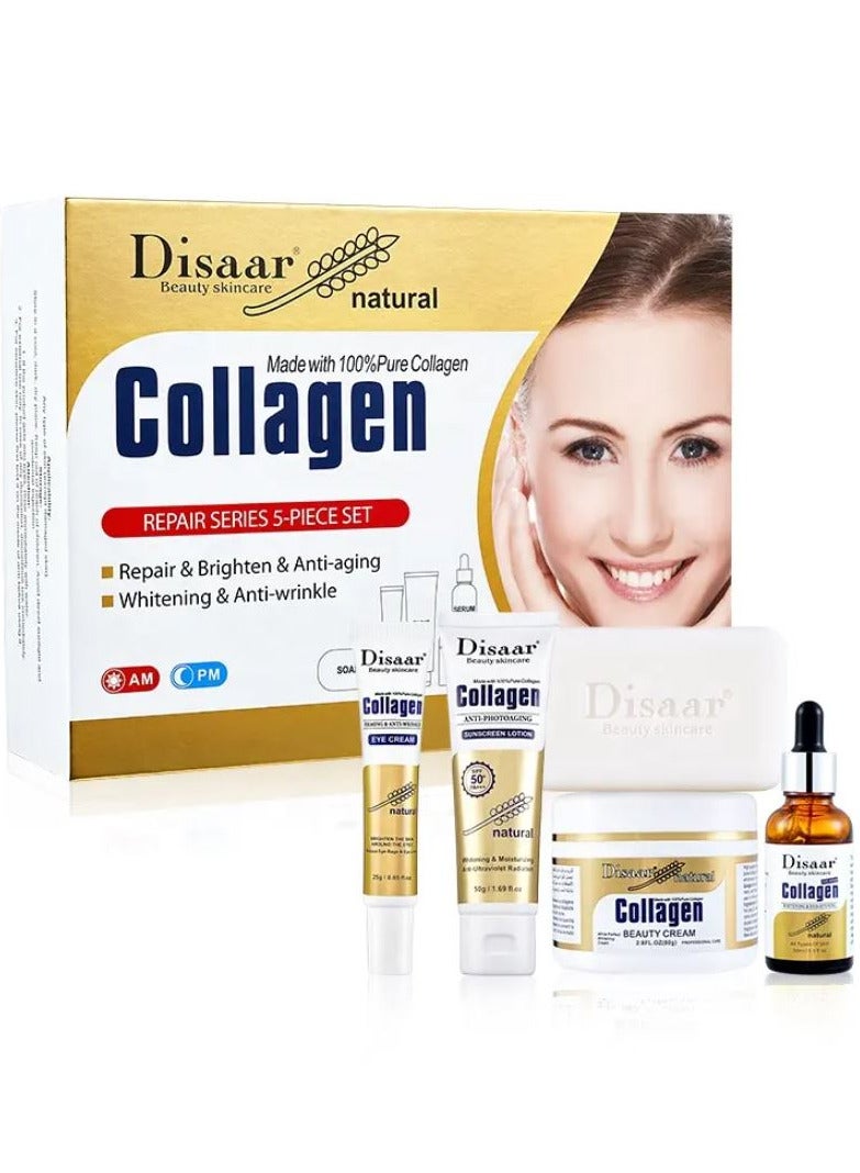 Disaar Made with 100% Pure Collagen Anti-aging Whitening Brightening Skin Care Set - Image 1