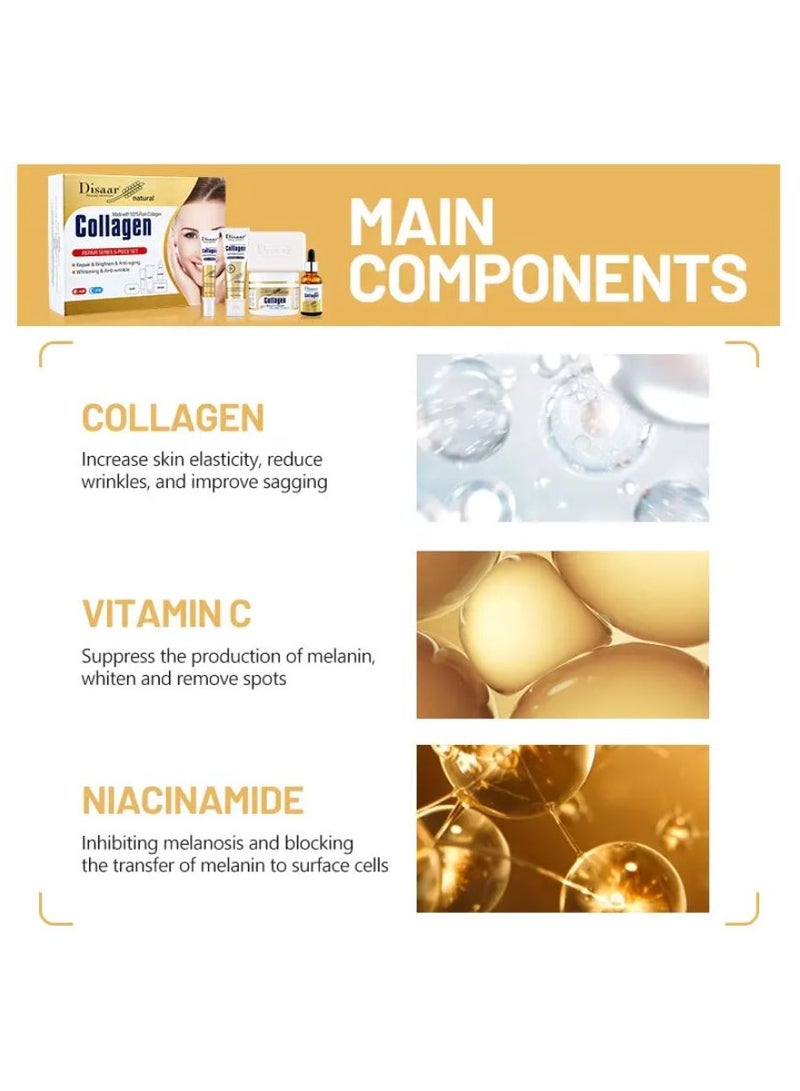 Disaar Made with 100% Pure Collagen Anti-aging Whitening Brightening Skin Care Set - Image 3