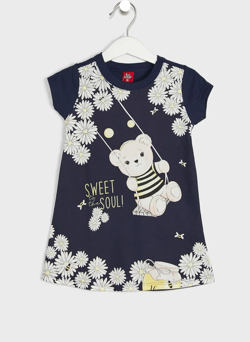 Bee Loop Infant Printed Midi Dress