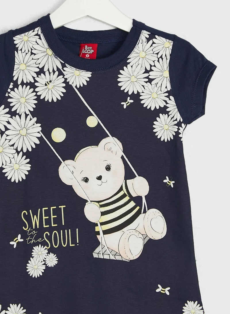 Bee Loop Infant Printed Midi Dress