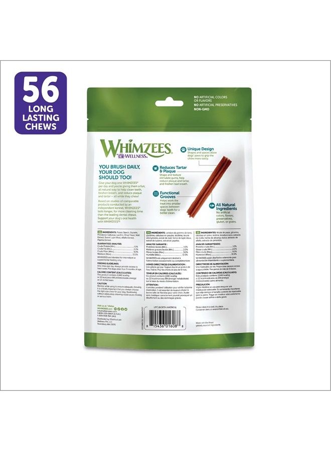 WHIMZEES by Wellness Stix Natural Dental Chews for Dogs, Long Lasting Treats, Grain-Free, Freshens Breath, Extra Small Breed, 56 count - Image 2