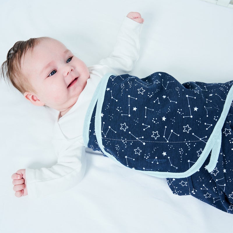 insular SU3007 3PCS Baby Swaddle Wrap Blanket Soft Cotton Infant Sleeping Blanket with Cute Ocean Ships Pattern for Newborn Baby Boys Girls - Image 4