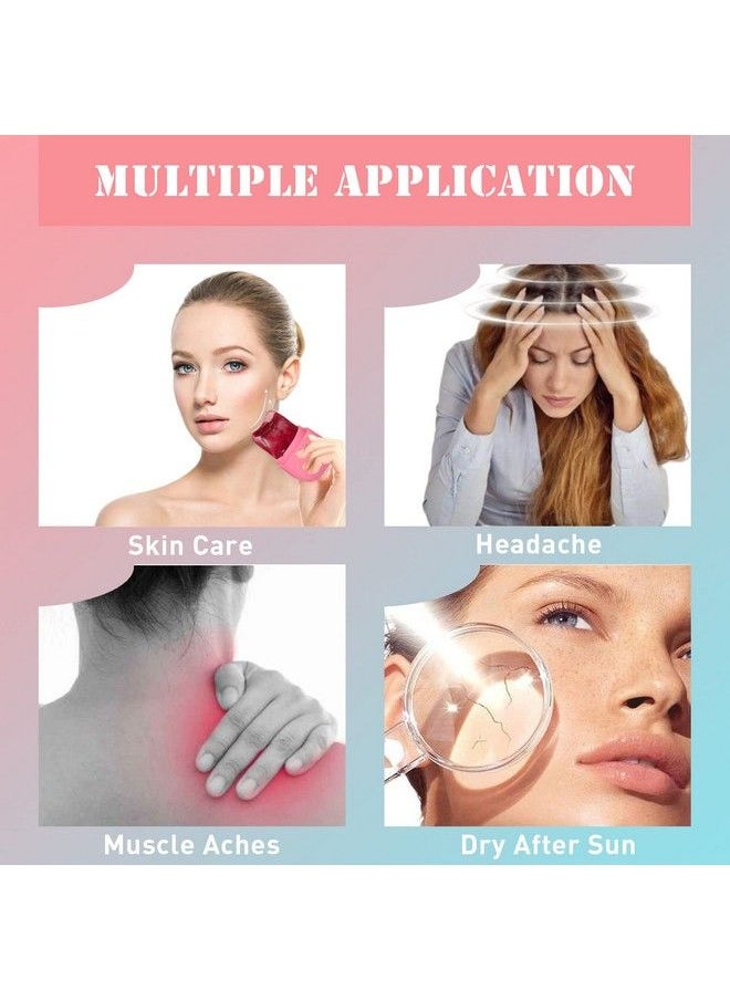 VANALIA - Ice Roller And Gua Sha For Face、Eyes And Neck Skin Care Set Facial Beauty Ice Roller & Gua Sha Facial Tool Neck To Brighten Skin & Enhance Your Natural Glow(Pink) - Image 1