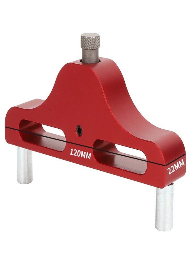 Walfront 95mm Center Scriber Line Scriber Aluminum Alloy Woodworking Marking Tool Marking Center Finder Tool Wood Scribe Marking Fits 10mm Thick Pen Blue/Red(Red) - Image 4