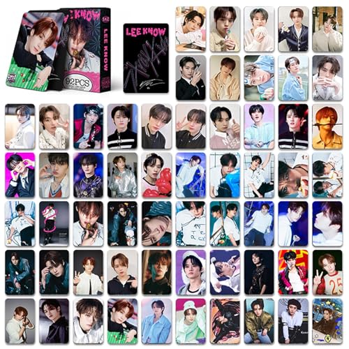 KPOPBP Stray Kids Photocards 60 PCS SKZ Rock Star Album Photo Cards with 32 PCS Stickers KPOP Gift Lomo Cards Merch for SKZ Boys and Girls (Lee Know) - Image 3