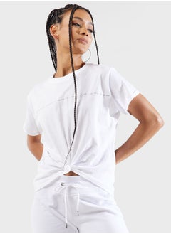 Crew Neck Knot Detail T-Shirt