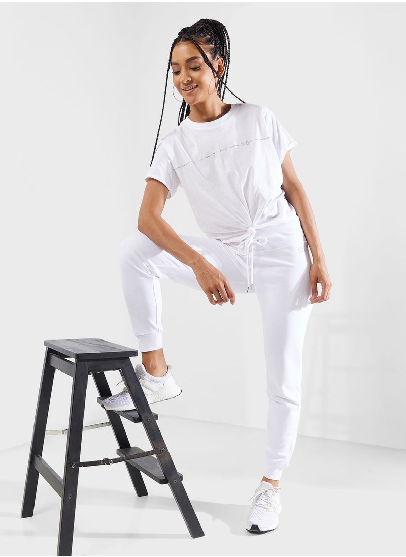 DKNY Sport - Crew Neck Knot Detail T-Shirt - Image 1