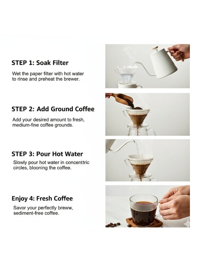 ميليتا فلتر قهوة ورقي أبيض للاستعمال مرة واحدة عدد 40 قطعة بشكل مخروطي أصلي - Image 5