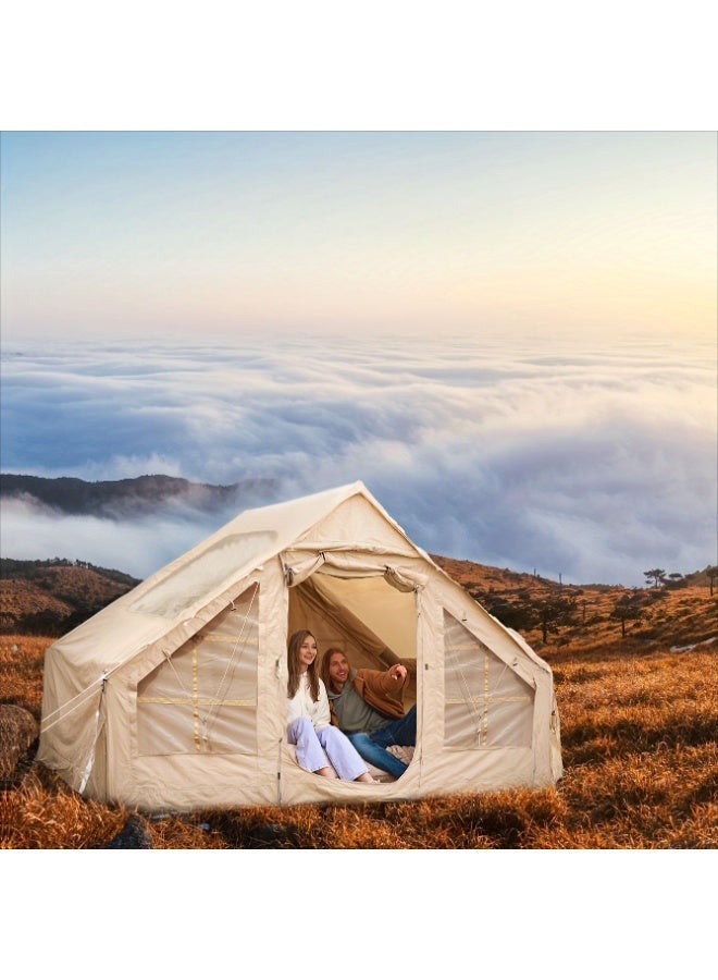 MUMO Upgraded Waterproof Inflatable Camping Tent, No Assembly Required. Luxury Camping Tent, Oxford Fabric Inflatable Camping Tent with Manual Pump. - Image 2
