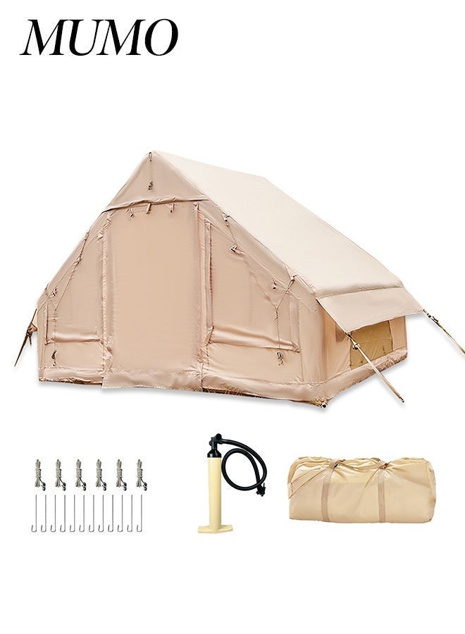 MUMO Upgraded Waterproof Inflatable Camping Tent, No Assembly Required. Luxury Camping Tent, Oxford Fabric Inflatable Camping Tent with Manual Pump. - Image 1