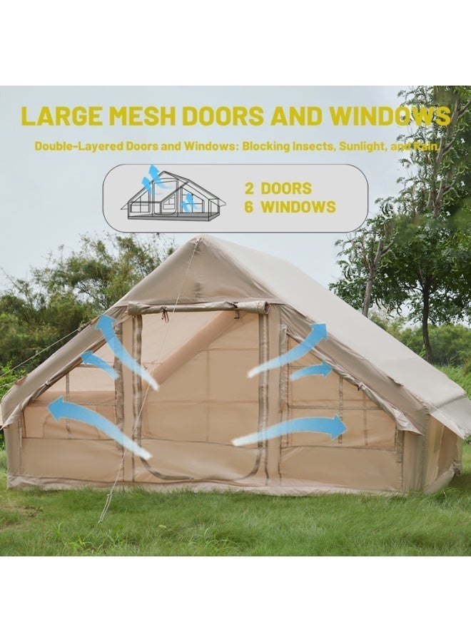 MUMO Upgraded Waterproof Inflatable Camping Tent, No Assembly Required. Luxury Camping Tent, Oxford Fabric Inflatable Camping Tent with Manual Pump. - Image 5