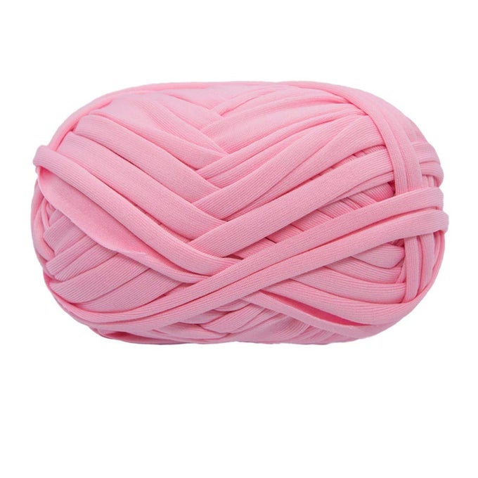 TSHIRT YARN KNITTING YARN FABRIC CROCHET CLOTH FOR SUMMER HAND DIY BAG BLANKET CUSHION CROCHETING PROJECTS 100G 04 PINK