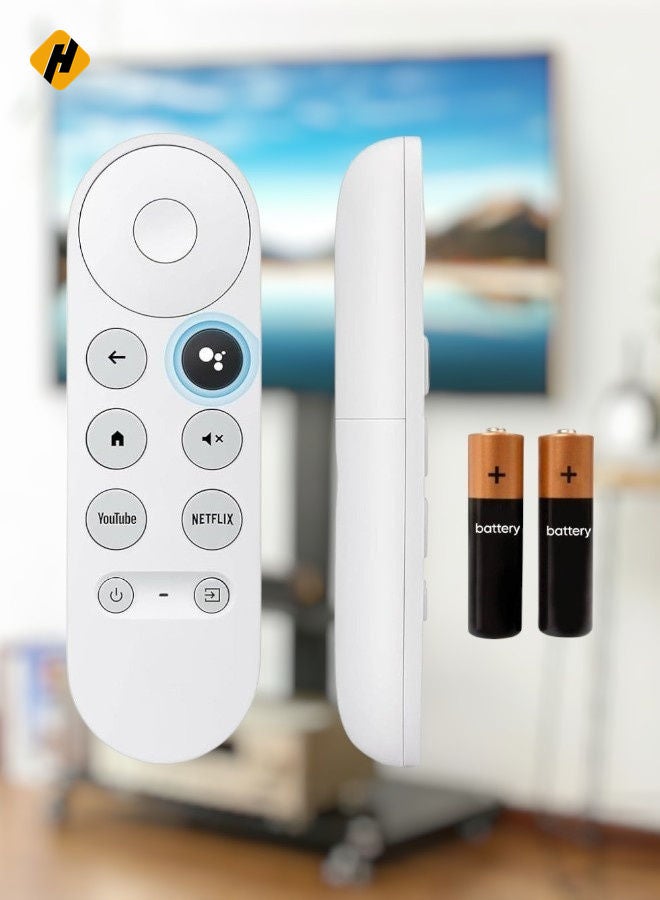 HuHa "New Remote Control for Google Chromecast 4K Snow/HDTV, Voice Replacement Remote Control for Google TV G9N9N, GA01409-US, GA01919-US, GA01920-US, GA01923-US, GA02463-US, Streaming Media Player with Battery" - Image 2