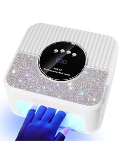LIMEGIRL U V Light for Gel Nails, LimeGirl Nail Lamp LED Nail Lamp Professional with 4 Timer, 45 Lamp Beads and Automatic Sensor, Nail Cure Lamp for Gel Polish Acrylic Nail Powder (White) 