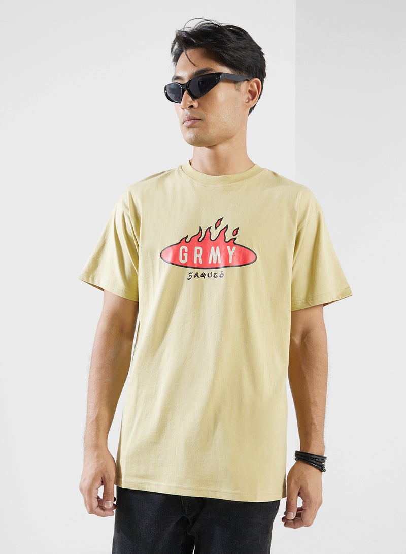 Grimey Burn In Flames Regular T-Shirt - Image 1