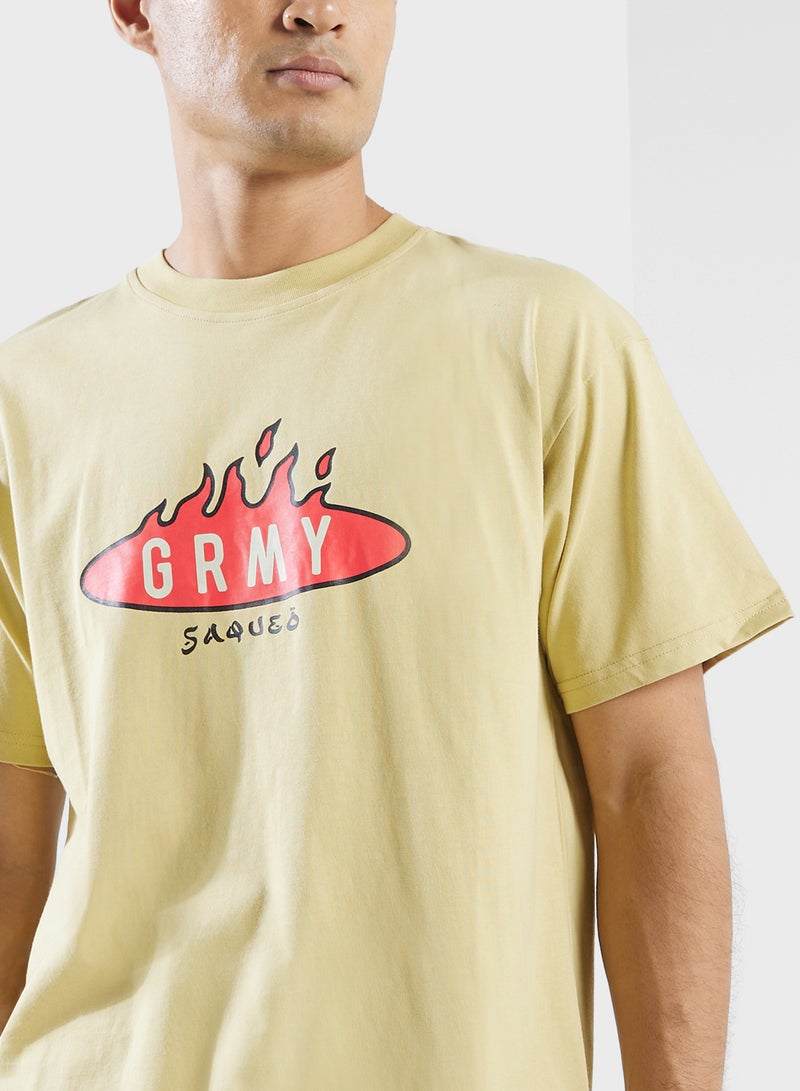 Grimey Burn In Flames Regular T-Shirt - Image 3