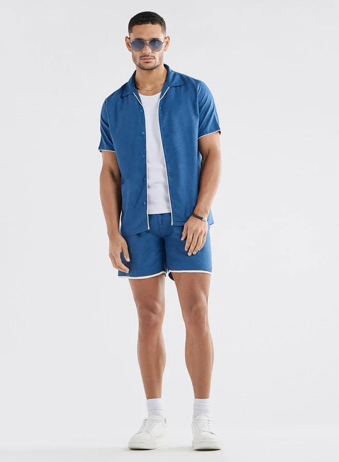 Splash FAV Solid Shorts with Pockets and Piping Detail