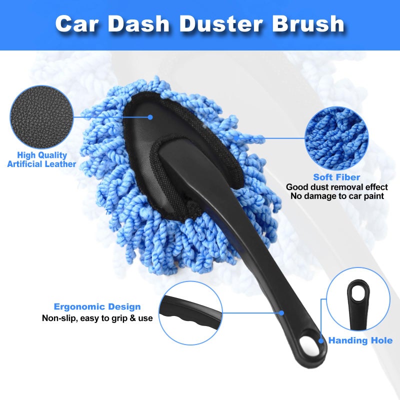 NIKCOSMK Windshield Cleaner Tool, 15Pcs Car Interior Detailing Kit, Car Cleaning Kit Interior Cleaner, Car Detailing Brushes, Car Cleaning Gel, Car Cleaning Supplies Tools Accessories for Women, Men, Interior - Image 5