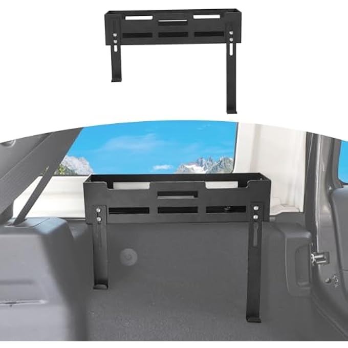 rayihni رف خلفي معدني لجيب رانجلر JK سلة تخزين داخلية ملحقات باللون الأسود - Image 2