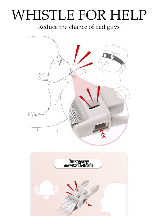 DUNISO 2 in 1 Anti Lost Toddler Leashes,Adjustable Toddler Backpack Harness,360°Rotation Safety Leash,With Reflective Design，Whistle Lock and Safety Buckle,Durable And Sturdy，Suitable For Outdoor Activities And Travel,2m - Image 3