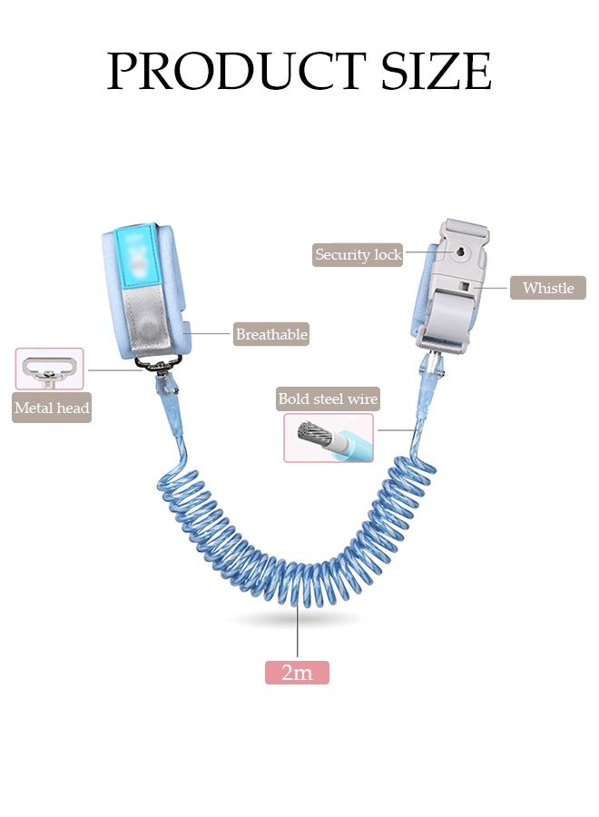 DUNISO 2 in 1 Anti Lost Toddler Leashes,Adjustable Toddler Backpack Harness,360°Rotation Safety Leash,With Reflective Design，Whistle Lock and Safety Buckle,Durable And Sturdy，Suitable For Outdoor Activities And Travel,2m - Image 2