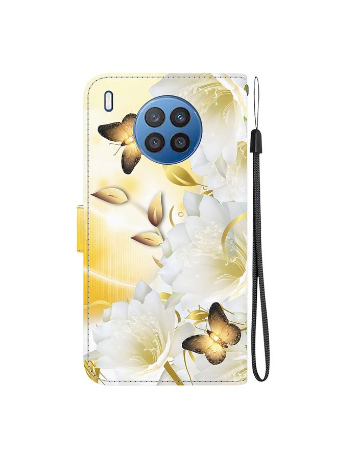 Green Tiger Case For Honor 50 Lite Crystal Texture Colored Drawing Leather Phone Case - Image 3