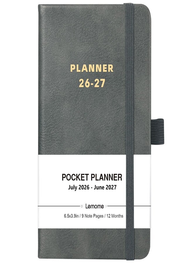 Lemome Pocket Calendar 2026-2027 - Pocket Calendar for Purse, Jul. 2026 to Jun. 2027, 6.4'' x 3.9'', Academic Planner Weekly and Monthly, with Elegant Leather - Image 1