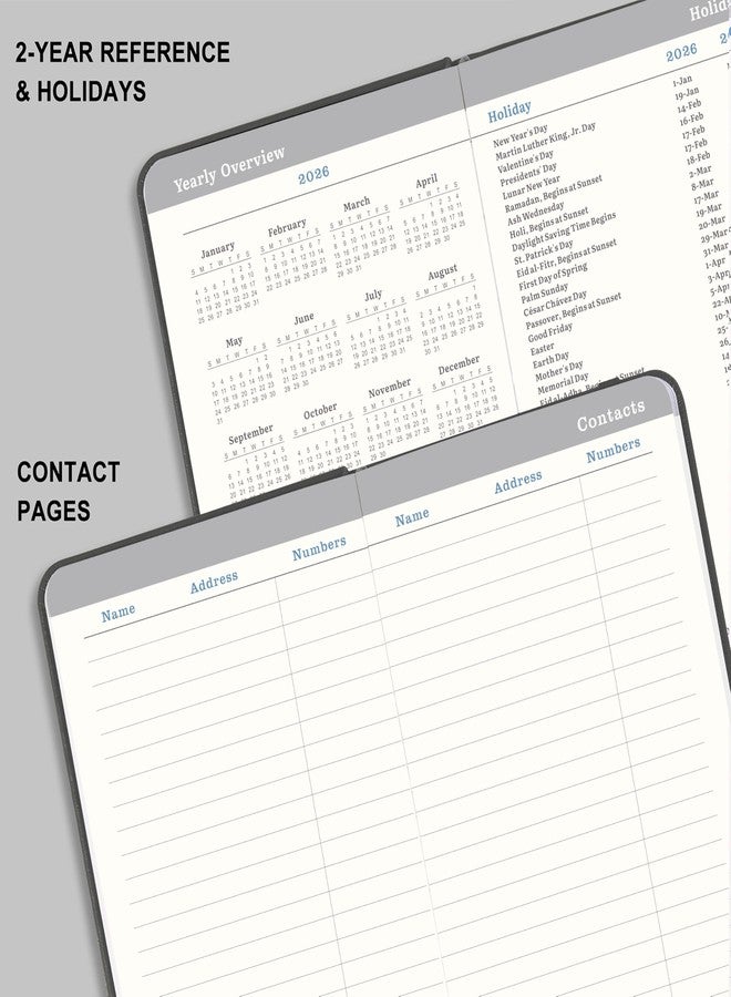 Lemome Pocket Calendar 2026-2027 - Pocket Calendar for Purse, Jul. 2026 to Jun. 2027, 6.4'' x 3.9'', Academic Planner Weekly and Monthly, with Elegant Leather - Image 4