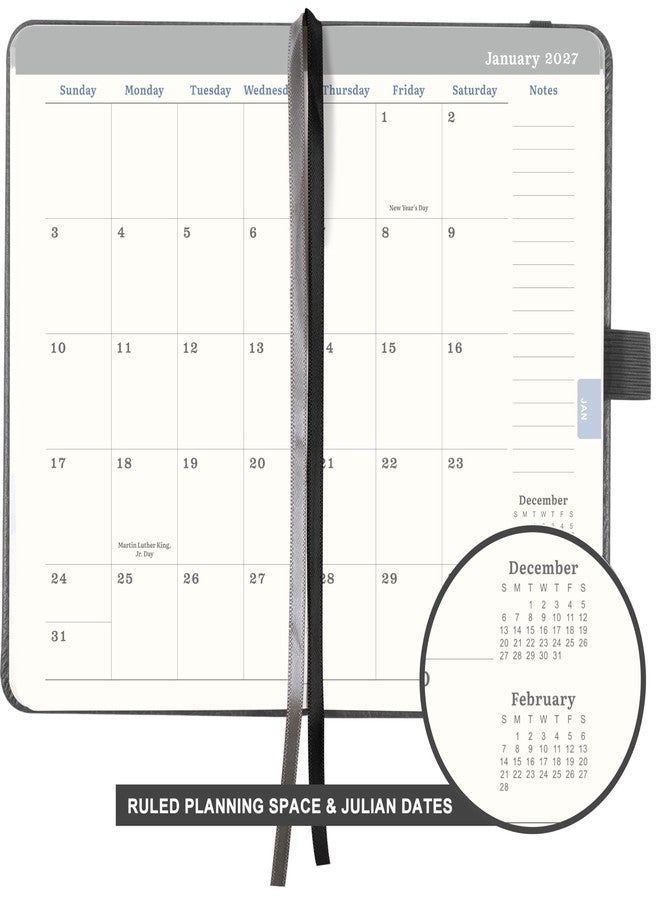 Lemome Pocket Calendar 2026-2027 - Pocket Calendar for Purse, Jul. 2026 to Jun. 2027, 6.4'' x 3.9'', Academic Planner Weekly and Monthly, with Elegant Leather - Image 3