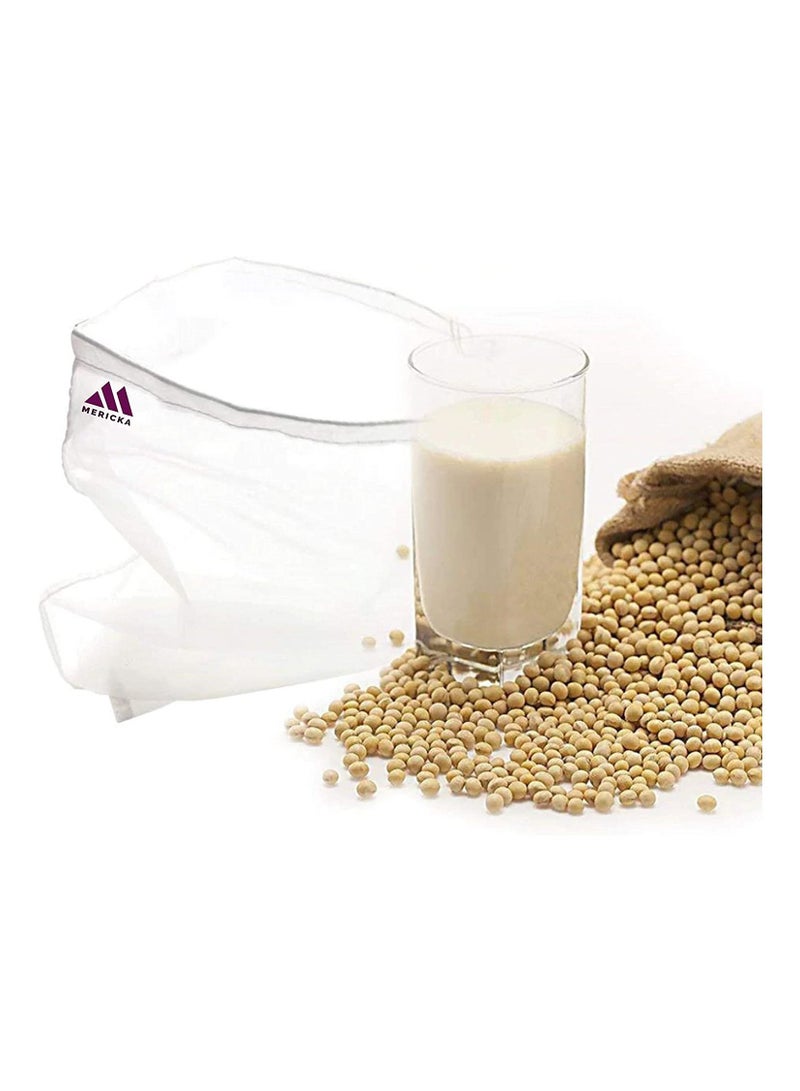 MERICKA Pure Nylon Pack of 3 Pro Quality Nut Milk Bag - Big 12"X12" Commercial Grade 100% Reusable Almond Milk Bag & All Purpose Food Strainer  Fine Mesh Cheesecloth & Cold Brew Coffee Filter - Image 5