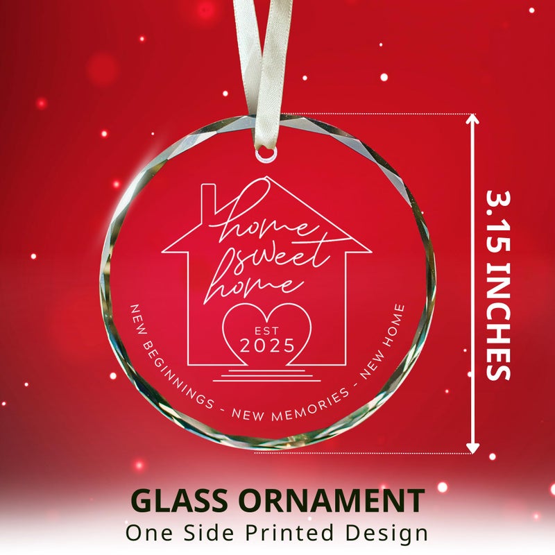 SUCHAGIFT House Warming Gifts New Home - New Home Ornament 2025 - Housewarming Gifts for First House  Housewarming Gift Ideas for Couple - Home Ornaments for Home  Newhouse Owners Ideas - Glass Ornament - Image 2