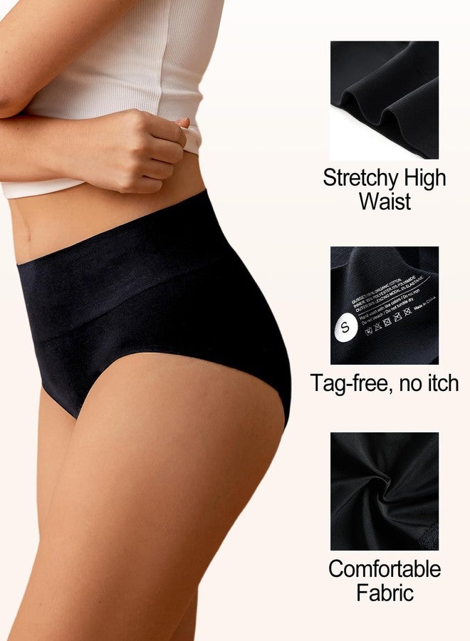 SHARICCA Period Underwear for Women Heavy Flow 40 ml, Leakproof High Absorbency Menstrual Panties with Cotton Crotch, Postpartum Incontinence Overnight Protection Briefs, XL, Black - Image 5
