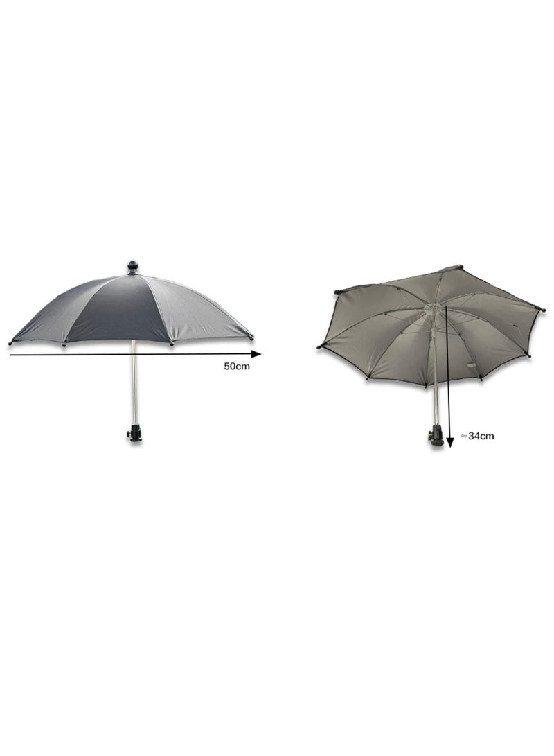 SYOSI Camera Hot Shoe Rain Umbrella, Waterproof Camera Accessory Umbrella Camera Sunshade Hot Shoe DSLR Camera Rain Protection Umbrella Sunshade Umbrella for Camera Accessory with Storage Bag - Image 5