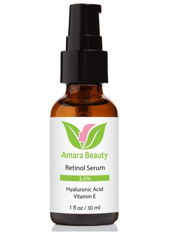 Amara Beauty Retinol Serum 2.5% with Hyaluronic Acid & Vitamin E, 1 fl. oz.  - Image 2