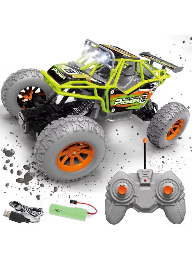 SMARTX 1:20 RC Car Toys, Off Road Remote Control children rock crawler Cars, All Terrains Electric Toy Rechargeable Offroad Climbing RC Racing Car High Speed with Led Lights Best Gift for Kids - Image 2