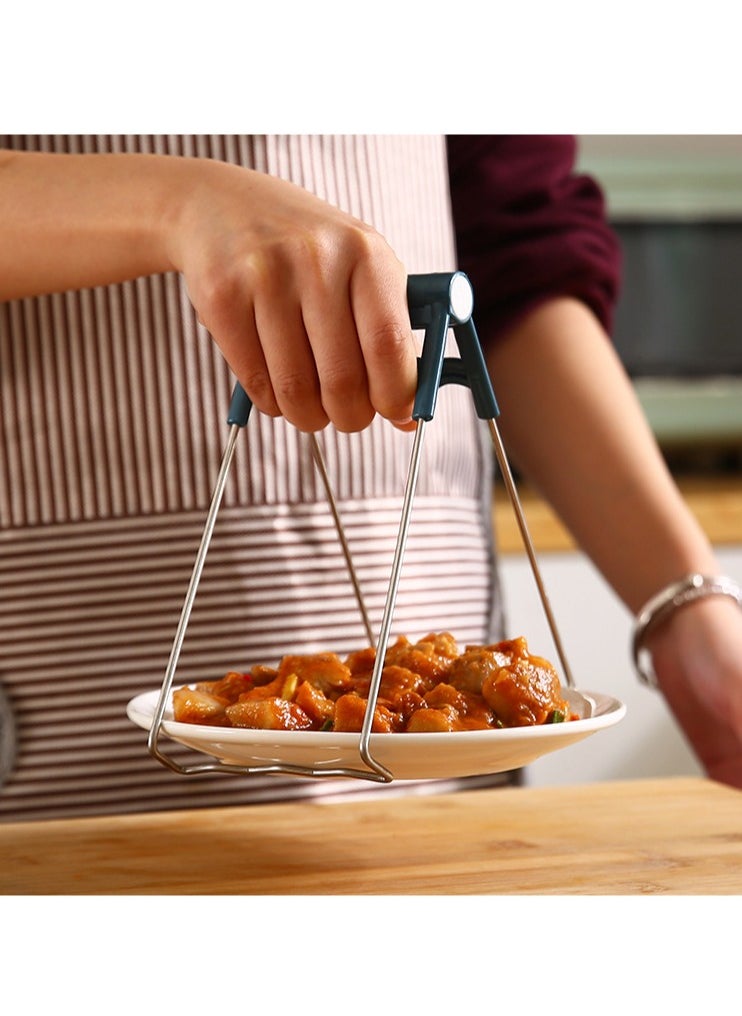 XFXINGFU - Stainless Steel Non-Magnetic Plate Picking up Clamp Anti-Scald Dish-Grabbing Device Bowl Clip Chinese Casseroles Clip Multifunctional Dish-Grabbing Device - Image 1