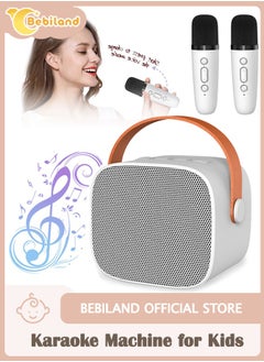 Bebiland Bluetooth Speaker with Microphone for Kids Adults Karaoke Machine with 2 Wireless Microphone Portable Handheld Bluetooth Karaoke Toys for Gifts Home Party Birthday  - Image 1