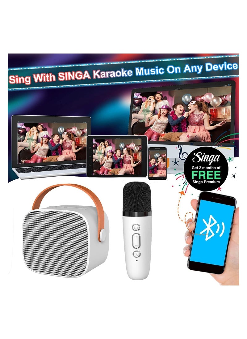 Bebiland - Bluetooth Speaker with Microphone for Kids Adults Karaoke Machine with 2 Wireless Microphone Portable Handheld Bluetooth Karaoke Toys for Gifts Home Party Birthday - Image 1