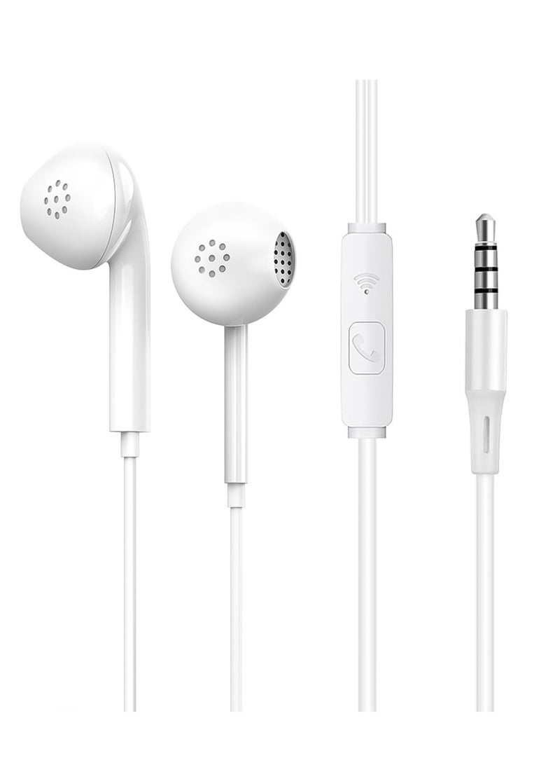 Zentality 3.5mm Jack Wired Earphone with Multi Control XI High Defination Audio Quality Zentality E-16 - White - Image 1