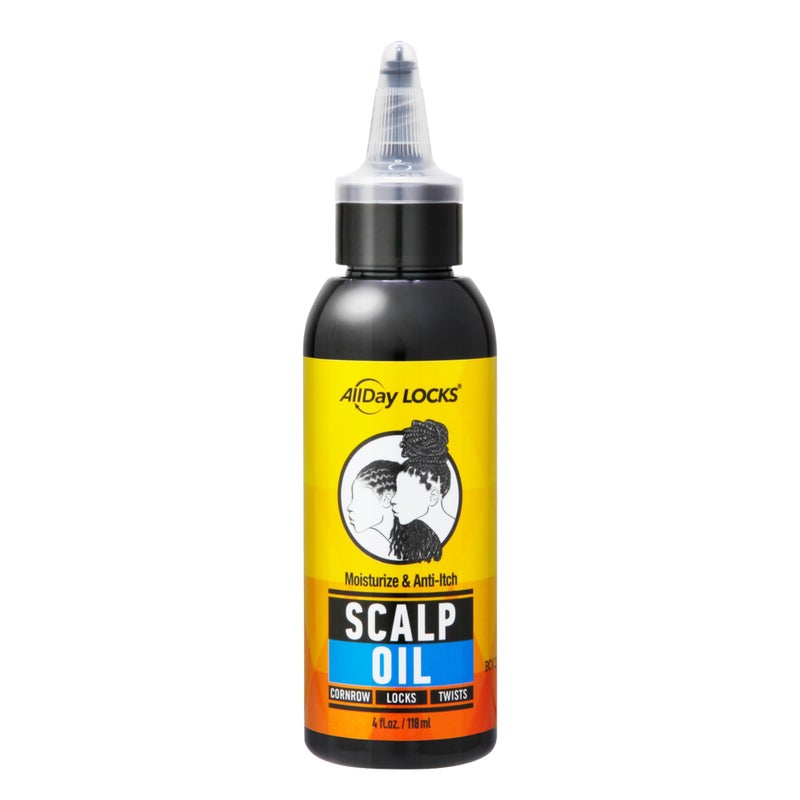 AllDay Locks Scalp Oil 4 oz  Soothing Nourishing Conditioner for Dry Itchy Scalp  Sunflower Lavender Tea Tree Oil  Relieve Soreness  Tension in Braids Locks Twists Cornrows  4 oz