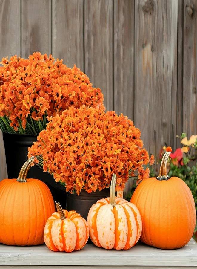 ColoPlay 24 Bundles Artificial Mums for Outdoors/Indoors Faux Mums for Outdoor Planters, Fall Flowers Artificial for Decoration Garden Porch Window Box Home Wedding Farmhouse - Image 3