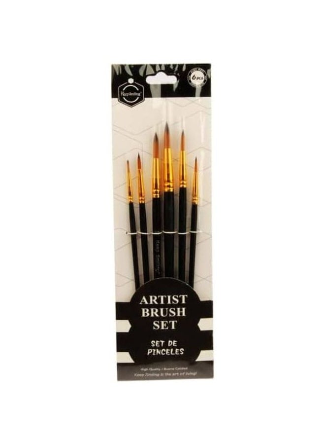 Keep Smiling 6PCS Professional Artist Brush Set for Oil, Acrylic & Watercolor - Image 3