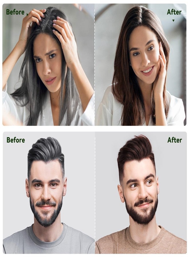 BELEZALIB Dark Brown Hair Dye Shampoo - Natural Nutrition for Gray Hair Coverage, 3 in 1 Shampoo for women, Semi Permanent Hair Color for Instant, Lasts 30 Days/Natural herbal Ingredients, 150 ML/5.07 OZ - Image 4
