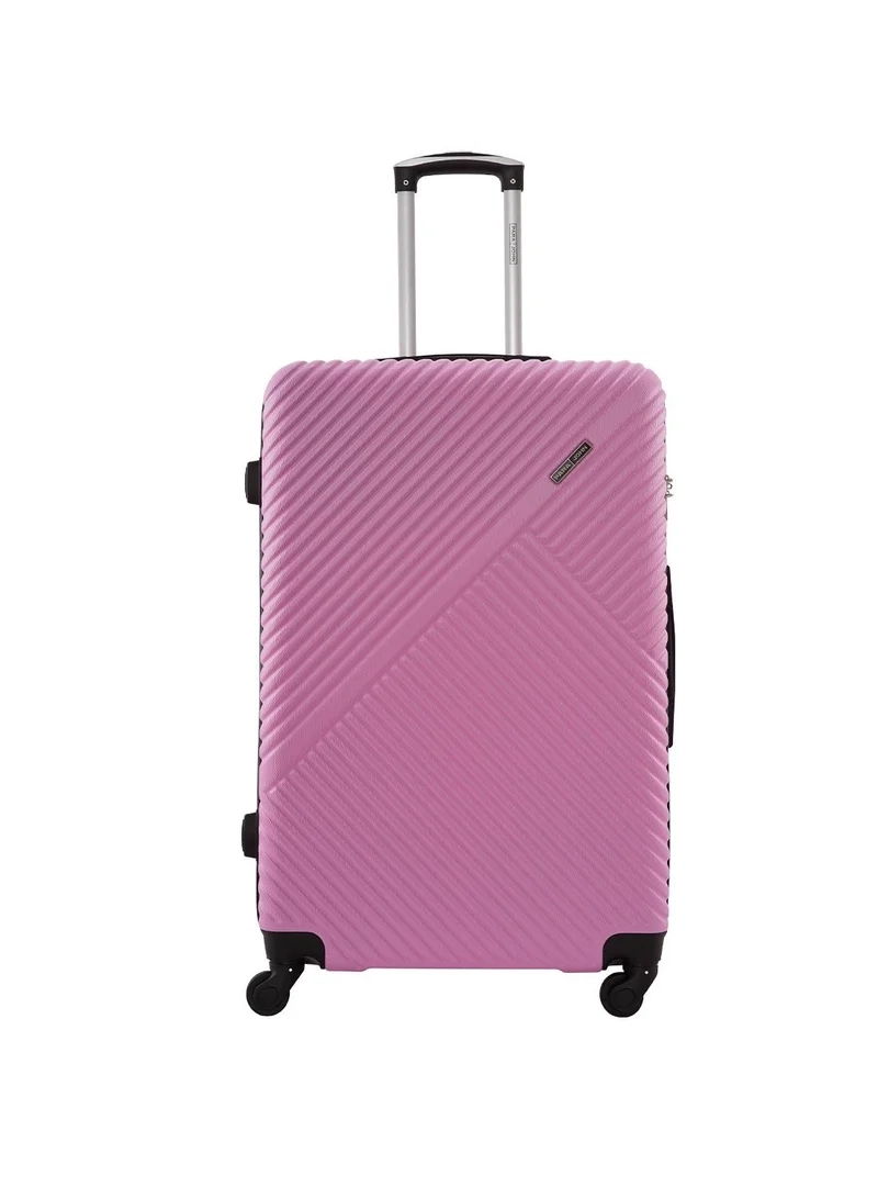 PARAJOHN ABS Material 3-Piece Hardsided Luggage Set | 4-Wheel Spinner Trolley | Small (10kg), Medium (20kg), Large (30kg)pink